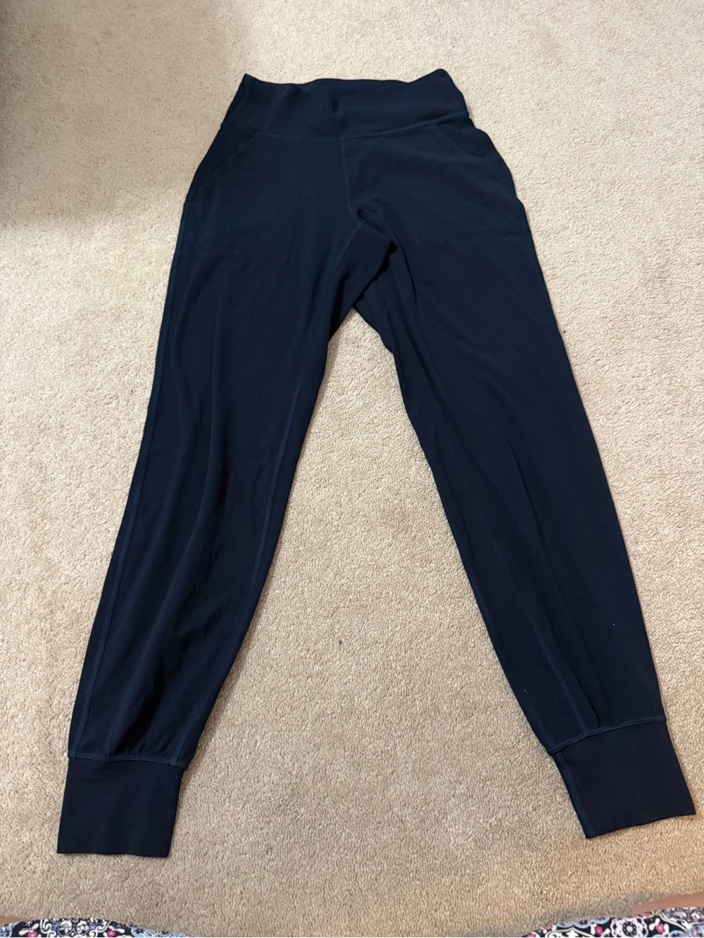Lululemon navy blue leggings Size 4 With Banded Bottom